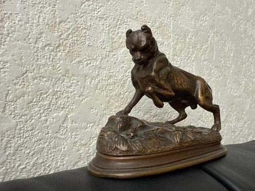 Jules Moigniez (1838-1894) - sculptuur, Bouledogue devant, Antiek en Kunst, Antiek | Keramiek en Aardewerk