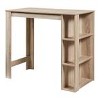 Bartafel Danderyd met 3 planken 120x60x105,5 cm eikenkleurig, Huis en Inrichting, Tafels | Eettafels, Verzenden, Nieuw
