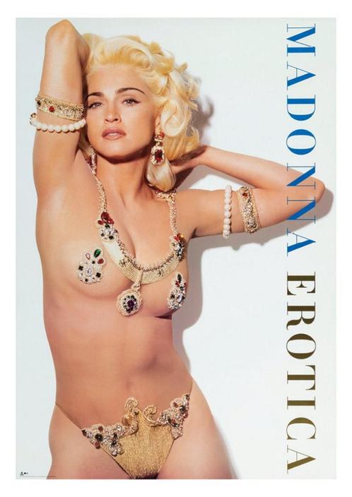 Posters - Poster Madonna - Erotica Goud, Verzamelen, Muziek, Artiesten en Beroemdheden, Zo goed als nieuw, Verzenden