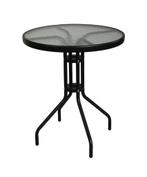 Bistrotafel - rond 60 cm – zwart - tuintafeltje met gehar., Tuin en Terras, Tuintafels, Ophalen of Verzenden, Nieuw