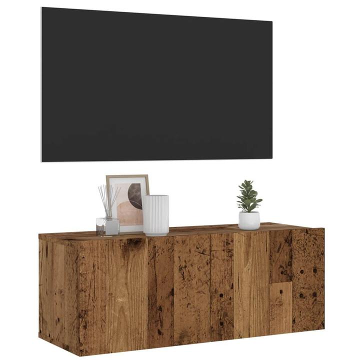 vidaXL Tv-wandmeubel 80x30x30 cm bewerkt hout oud, Huis en Inrichting, Kasten | Televisiemeubels, Nieuw, Overige houtsoorten, Verzenden