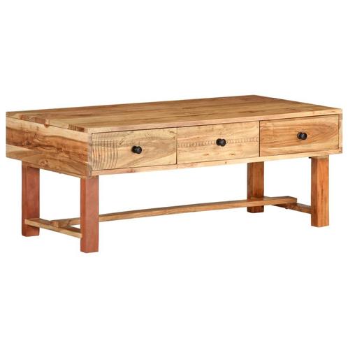 vidaXL Salontafel 100x50x40 cm massief acaciahout, Huis en Inrichting, Tafels | Salontafels, 100 tot 150 cm, Nieuw, Overige houtsoorten