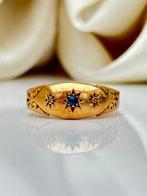 Ring - 18 karaat Geel goud - Antieke gouden saffier, Sieraden, Tassen en Uiterlijk, Ringen, Nieuw