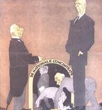 Spotprent De voorzitter van de SDAP en Nederlandse politi..., Antiek en Kunst, Verzenden