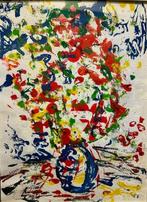 Julien Danaux (Artdanaux) (XX) - Fleurs dans un vase rouge