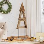 vidaXL Kerstboom met standaard Bruin 120 cm Massief teakhout, Diversen, Kerst, Verzenden, Nieuw