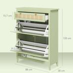 TRUUSK Schoenenkast Met 2 Kleppen en Lade - Voor 12 Paar Sch, Verzenden, Nieuw