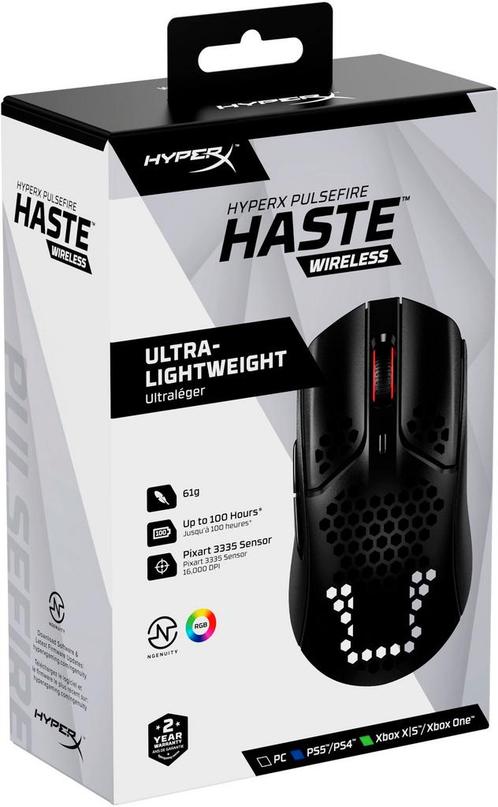 HyperX Pulsefire Haste - Draadloze Gaming Muis - 16000DPI -, Computers en Software, Overige Computers en Software, Nieuw, Verzenden