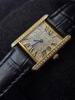 Cartier - Tank Vermeil Diamonds l - Dames - 1990-1999, Sieraden, Tassen en Uiterlijk, Horloges | Heren, Nieuw