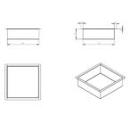 Inbouwnis Wiesbaden Demis 30x30x7cm Met Led Mat Zwart, Ophalen of Verzenden, Nieuw