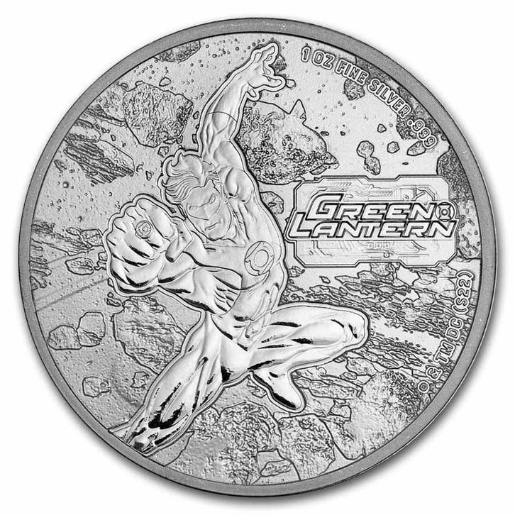 Green Lantern 1 oz 2023 Samoa, Postzegels en Munten, Munten | Amerika, Losse munt, Zilver, Verzenden