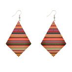 Oorbellen met Afrikaanse print | Ruitvormig - Stripes, Ophalen of Verzenden, Nieuw