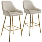 Barkruk Avane met rugleuning, gestoffeerd, fluweeloptiek - S, Huis en Inrichting, Barkrukken, Verzenden, Nieuw