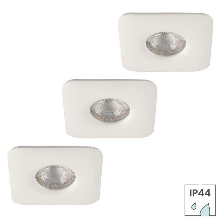 Set van 3 badkamer inbouwspots Marina | IP44 | Vierkant |, Huis en Inrichting, Lampen | Spots, Nieuw, Verzenden
