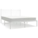 Metalen Bedframe Wit 140x190 | Tweedekansje | OP=OP, Huis en Inrichting, Slaapkamer | Bedden, Nieuw, Twijfelaar, Metaal, Klassiek