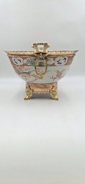 Kom - Porselein - Kom Imari met bronzen details, Antiek en Kunst, Antiek | Overige Antiek