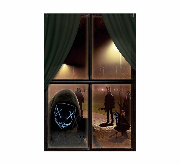 Halloween Raamdecoratie Horror Maskers, Hobby en Vrije tijd, Feestartikelen, Nieuw, Verzenden