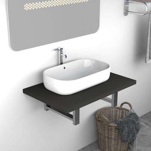vidaXL Badkamermeubel 60x40x16,3 cm grijs, Huis en Inrichting, Badkamer | Badkamermeubels, Nieuw, Minder dan 100 cm, Verzenden