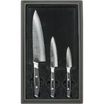 Yaxell Tsuchimon Messenset – 3-delig – Koksmes 20 cm, Un, Ophalen of Verzenden, Nieuw, Overige materialen, Bestekset