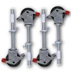 4 x Zwenkwiel nylon 200 mm op stalen spindel 800 KG, Verzenden, Nieuw