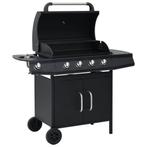 vidaXL Gasbarbecue 4+1 kookzone staal zwart, Tuin en Terras, Gasbarbecues, Verzenden, Nieuw