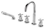 Huber Suite 5-gats badkraan voor badrandmontage 162ST01H, Ophalen of Verzenden, Nieuw, Chroom, Kraan