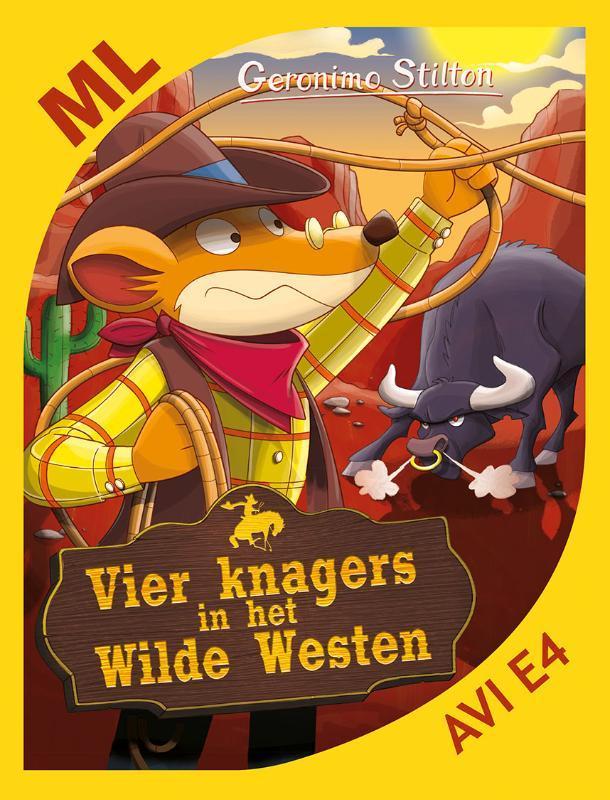 Vier knagers in het wilde westen / Geronimo Stilton-reeks, Boeken, Kinderboeken | Jeugd | onder 10 jaar, Zo goed als nieuw, Verzenden