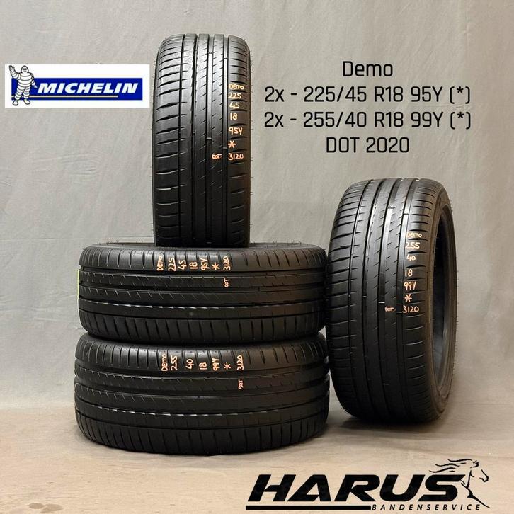 225/45/18 95Y 255/40/18 99Y (*) Michelin zomerbanden demo 4X, Auto-onderdelen, Banden en Velgen, 18 inch, Erkend duurzaam, Zomerbanden
