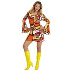 Disco 70S Jurk Groen Oranje Dames, Verzenden, Nieuw
