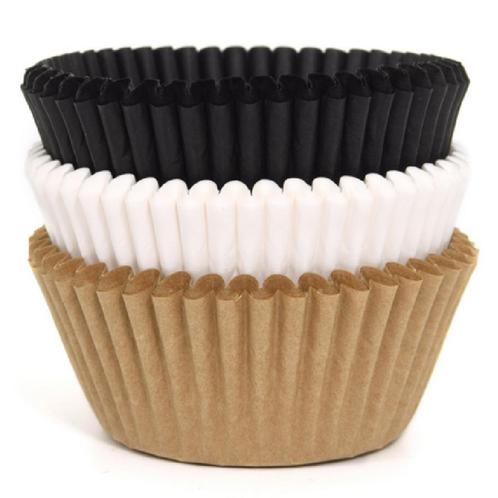 Cupcake Vormpjes HoM Naturel Assortiment 50x33mm. 75st., Hobby en Vrije tijd, Taarten en Cupcakes maken, Nieuw, Verzenden