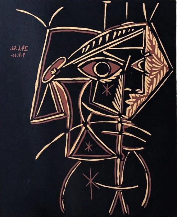 Pablo Picasso (1881-1973) - Busto - Linocut 1963, Antiek en Kunst, Antiek | Overige Antiek