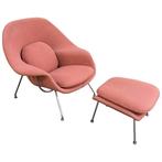 Womb bluefurn Lounge stoel met Hocker, Verzenden, Nieuw