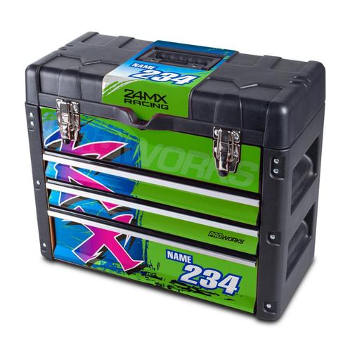 Stickerset voor Gereerdschapskist 24MX X3 Groen, Motoren, Accessoires | Overige, Nieuw, Verzenden