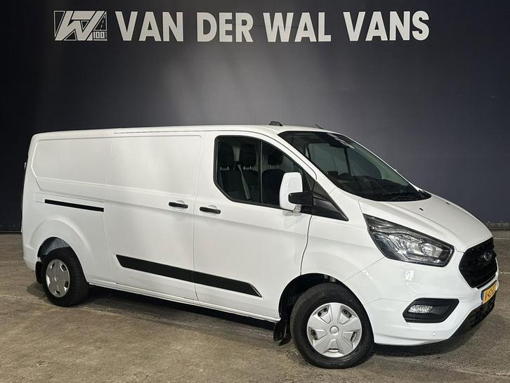 Ford Transit Custom 2.0 TDCI L2H1 Euro6 Airco | Apple Carpla, Auto's, Bestelauto's, Dealer onderhouden, Lease, Zwart, Handgeschakeld