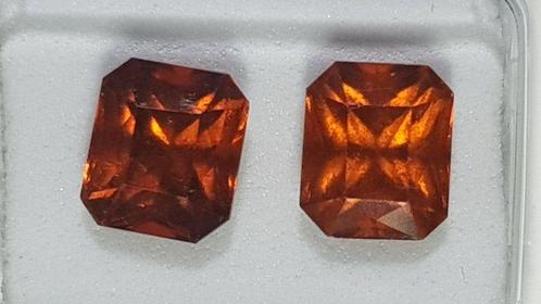 Zonder Minimumprijs - 2 pcs Oranje Granaat - 4.49 ct -, Sieraden, Tassen en Uiterlijk, Edelstenen