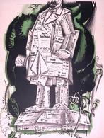 Posthuma gemaakt van voedselbonnen op spotprent (Lithos), Antiek en Kunst, Kunst | Litho's en Zeefdrukken, Verzenden