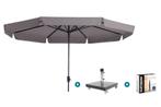 Madison Syros Luxe stokparasol Ø350 cm. - Taupe + Granada, Tuin en Terras, Parasols, Verzenden, Nieuw, Parasolvoet