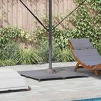 vidaXL Parasolvoet Donkergrijze houtlook 100 x 100 x 4 cm, Verzenden, Nieuw, 1 tot 2 meter, Parasolvoet