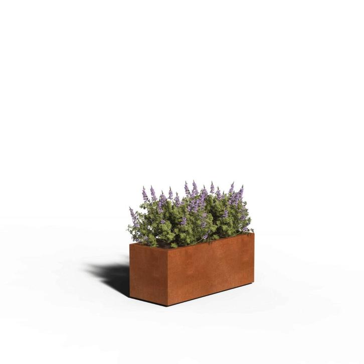 Cortenstaal Plantenbak Rechthoek | Gelast | 100 x 40 x 40, Tuin en Terras, Bloembakken en Plantenbakken, Nieuw, Verzenden