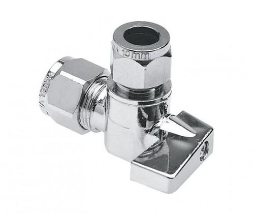 BONFIX Minikogelkraan haaks knel 10x10 (chromen knop), Doe-het-zelf en Verbouw, Buizen en Afvoer, Ophalen of Verzenden
