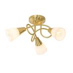 Klassieke plafondlamp goud met opaal glas 3-lichts - Inez, Nieuw, Overige materialen, Klassiek / Antiek