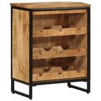 vidaXL Wijnrek voor 9 flessen 55x33x70 cm massief mangohout, Huis en Inrichting, Woonaccessoires | Wijnrekken, Verzenden, Nieuw