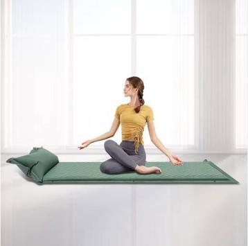 Zelfopblazende Mat met Tas | Yoga, Picknick, Binnen/Buiten beschikbaar voor biedingen