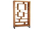 Massief houten boekenkast CUBUS 190 cm acaciahoningafwerking, Ophalen of Verzenden, Nieuw