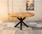 Ronde mango eettafel naturel Spider 150 cm (diameter), Ophalen of Verzenden, Nieuw
