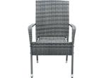 Juskys Yoro - Tuinstoelen - 4-delig - Stapelbaar - Grijs (4, Huis en Inrichting, Woonaccessoires | Overige, Verzenden, Nieuw