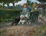Henriette Ronner (XIX), Navolger van - Een Hondenkar (No, Antiek en Kunst, Kunst | Schilderijen | Klassiek