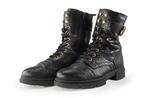 Stefano Lauran Veterboots in maat 38 Zwart | 10% extra, Kleding | Dames, Verzenden, Zwart, Overige typen, Zo goed als nieuw