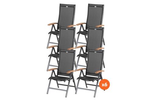 Set van 6 - Hartman Salvatore verstelbare stoel - Teak, Tuin en Terras, Tuinsets en Loungesets, Nieuw, Overige materialen, Verzenden