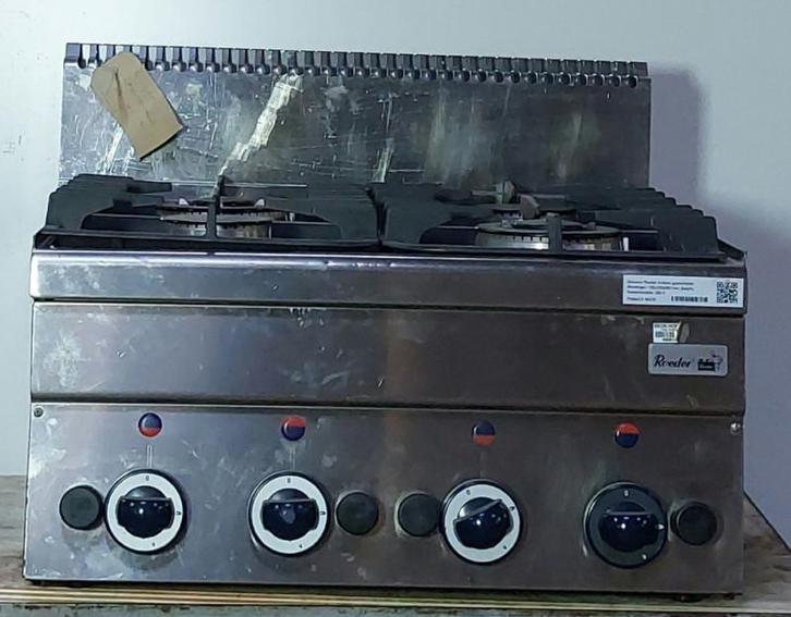 Occasion Roeder 4-vlams gaskooktafel, Zakelijke goederen, Horeca | Keukenapparatuur, Gebruikt, Ophalen